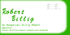 robert billig business card