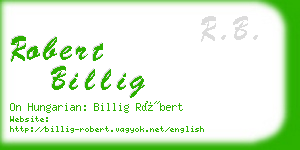 robert billig business card